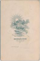 cca 1900 Munkács (Mukacheve, Mukacevo), utcarészlet, Niklay János munkácsi műterméből, kartonra kasí...