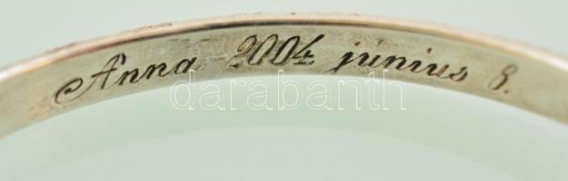 Ezüst(Ag) karperec, jelzett, 6×5 cm, nettó: 10,6 g