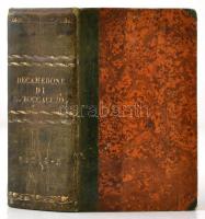 Giovanni Boccaccio: Il Decameron. III-V. kötet. Firenze, 1826, Giuseppe Galletti, 233+315+305 p. Ola...