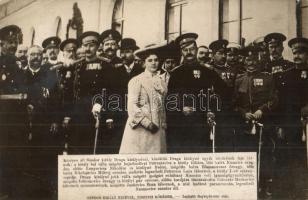 Sándor király nejével tisztjei körében / Alexander I of Serbia and Queen Draga with Serbian military officers