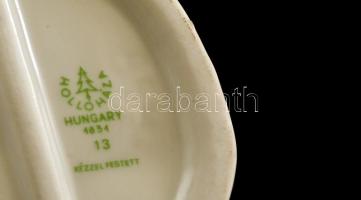 Hollóházi porcelán madárpár, kézzel festett, jelzett, hibátlan, m: 21 cm