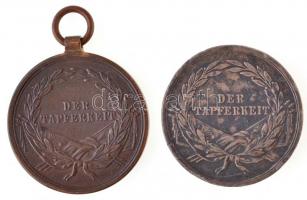 1914. "Ferenc József II. osztályú Ezüst Vitézségi Érem" jelzetlen Ag kitüntetés fül és mel...