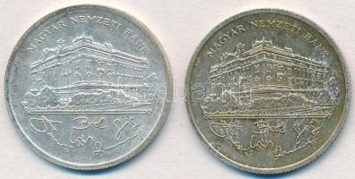 1992. 200Ft Ag "MNB" (2x) T:2 patina