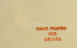 Becara pillangós hamutartó, jelzett, apró kopásokkal, 19×16×3,5 cm