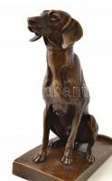 Jelzés nélkül: Vadászkutya. Bronz, bronz talpazaton, m: 27 cm