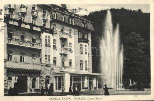 Trencsénteplic, Trencianske Teplice; Nagyszálloda, szökőkút / Grand Hotel Teplice, fountain (fa)