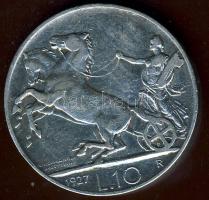 Olaszország 1927R "egycsillagos" 10L Ag T:3+