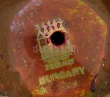 Zsolnay eozin mázas bagoly, jelzett, kis kopásnyomokkal, m: 8 cm