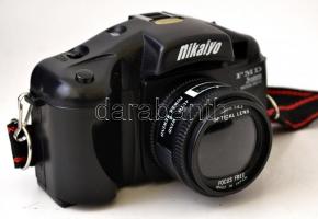 Nikaiyo filmes automata fényképezőgép, vakuval, dianézővel, műanyag táskával, jó állapotban