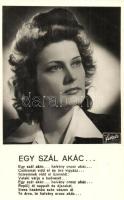 3 db modern magyar színész motívumlap: Karády Katalin, Tolnay Klári, Csikós Rózsi / 3 modern Hungarian actress motive cards