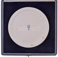 1985. "Budapest-Pécs Vasútvonal Villamosítás" festett, egyoldalas porcelán plakett, hátold...