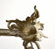 Díszes réz asztalka, m: 61 cm