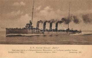 SMS Saida, K.u.K. haditengerészet Helgoland-osztályú gyorscirkálója / K.u.K. Kriegsmarine, SM Kleiner Kreuzer Saida. Ernst Wiest Nr. 63A