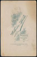 cca 1900 Csecsemő fotelben, keményhátú fotó, Segervár (Sighisoara/Schäßburg), Wilhelm Herter műterme...