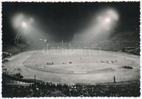 1965 Budapest, Népstadion (Puskás Ferenc Stadion). Képzőművészeti Alap Kiadóvállalat + 1965 A MABÉOSZ VII. Küldöttközgyűlése az árvízkárosultak megsegítésére So. Stpl