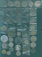 Kis hagyaték fémpénz tétel 54db fém + 6db Ag egész világ, régi és új