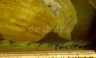 Jelzés nélkül: Pipázó cigánylány. Olaj, vászon, keretben,  36×26 cm