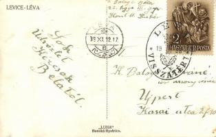 Léva, Levice; Polgári iskola / Jublejná skola / school "1938 Léva visszatért" So. Stpl