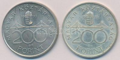 1993. 200Ft Ag "MNB" (2x) T:2