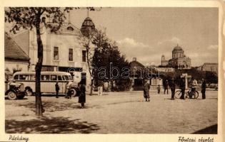 Párkány, Stúrovó; Hont megyei bank, Esztergomi bazilika, autóbusz, kerékpár / Hont County bank, basilica, autobus, bicycle (fl)