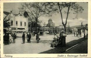 Párkány, Stúrovó; Hont megyei bank, Esztergomi bazilika, autóbusz / Hont County bank, basilica, autobus