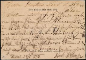 Díjjegyes levelezőlap ,,GYŐR RAAB" - ,,WIEN" PS-card ,,GYŐR RAAB" - ,,WIEN"