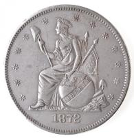Amerikai Egyesült Államok 1872. 1$ Trade Dollar Fe hamisítvány T:2 USA 1872. 1 Dollar Trade Dollar Fe fake C:XF