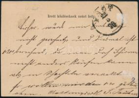 2kr díjjegyes levelezőlap ,,TOLNA" - ,,WIEN" 2kr PS-card ,,TOLNA" - ,,WIEN"