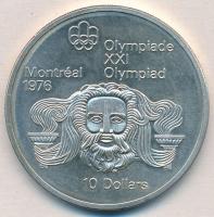 Kanada 1974. 10$ Ag "Montreali olimpia - Zeusz fej" T:1-
Canada 1974. 10 Dollars Ag "...