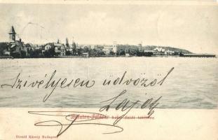 1900 Balatonföldvár, a hotel felől tekintve. Divald Károly