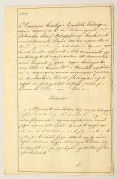 1852 a Soproni Főtörvényszék ítélete, szárazpecséttel, Hőgyészy Pál helyettes elnök aláírásával