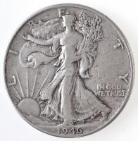 Amerikai Egyesült Államok 1946. 1/2$ Ag Walking Liberty T:2- USA 1946. 1/2 Dollar Ag Walking Liberty C:VF
