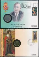 6db-os érmés boríték tétel uralkodói évfordulók alkalmából kiadva, benne belga (2x), spanyol, luxemb...