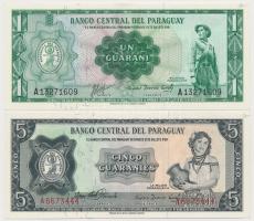 Paraguay 1963. 1G + 5G T:I Paraguay 1963. 1 Guarani + 5 Guarani C:UNC Krause 193.a, 195.a