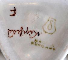 Medvék, 2 db porcelán figura (egyik Drasche), kézzel festett, jelzéssel és jelzés nélkül, hibátlan, ...