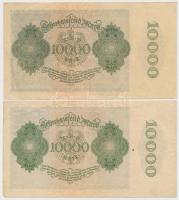 Németország / Weimari Köztársaság 1923. 10.000M (2xklf) T:III egyiken szakadás
Germany / Weimar Rep...