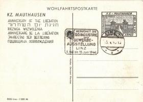 1945 KZ. Mauthausen. Anniversary of the Liberation / Mauthausen Concentration Camp memorial art post...