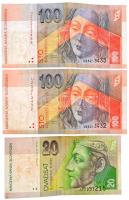 Szlovákia 1999. 20K + 2001. 100K (2x) T:III
Slovakia 1999. 20 Korun + 2001. 100 Korun (2x) C:F