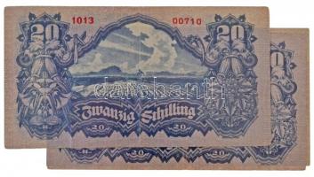 Ausztria 1945. 20Sch (3x) T:III 
Austria 1945. 20 Schilling (3x) C:F 
Krause 116