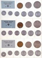 1971-1989. Forgalmi sor tétel (18xklf), benne 1986. 2f-20Ft (18klf) érmés forgalmi sor fóliatokban T...