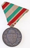 1929. Magyar Háborús Emlékérem ezüstözött Br kitüntetés mellszalaggal, BRONZ fémjel peremen T:2  Hungary 1929. Hungarian Commemorative War Medal silver plated Br decoration with ribbon, hallmark on edge C:XF  NMK 419.