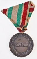 1929. "Magyar Háborús Emlékérem" ezüstözött Br kitüntetés mellszalaggal, "BRONZ"...