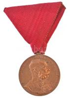 1898. Jubileumi Emlékérem Fegyveres Erő Számára / Signum memoriae (AVSTR) Br kitüntetés mellszalaggal T:1-  Hungary 1898. Commemorative Jubilee Medal for the Armed Forces decoration with ribbon C:AU NMK 249.