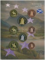 Nagy Britannia 2003. 1c-2E "Euro próbaveretek" (8xklf) fémpénz szettben, díszkiadás T:BU 
...