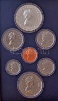 Kanada 1978. 1c-1$ (7xklf) forgalmi sor eredeti tokban, közte 1978. 1$ Ag Nemzetközösségi Játékok Edmonton T:1 Canada 1978. 1 Cent - 1 Dollar (7xdiff) coin set in original case, with 1978. 1 Dollar Ag Commonwealth Games Edmonton C:UNC