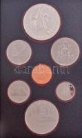 Kanada 1983. 1c-1$ (6xklf) + 1$ Ag "Edmontoni Egyetemi Játékok" díszkiadás műbőr tokban, t...
