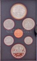 Kanada 1981. 1c-1$ (6xklf) forgalmi sor eredeti tokban, benne 1981. 1$ Ag "Transzkontinentális ...