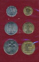 Izrael 1970. 1a-1L (6xklf) forgalmi sor tokban, tanúsítvánnyal T:1
Israel 1970. 1 Agora - 1 Lira (6...