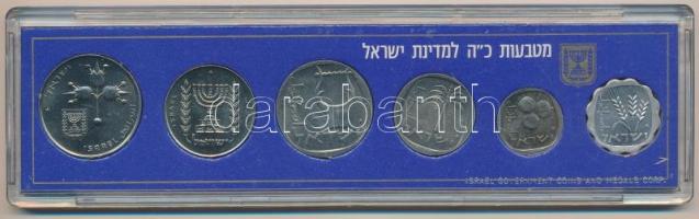 Izrael 1973. 1a-1L (6xklf) "Izrael 25. évfordulója" forgalmi sor tokban, tanúsítvánnyal T:...