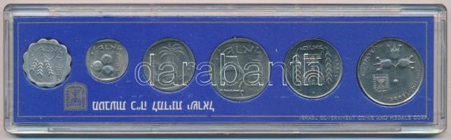 Izrael 1973. 1a-1L (6xklf) "Izrael 25. évfordulója" forgalmi sor tokban, tanúsítvánnyal T:...